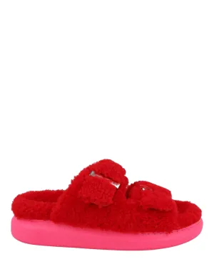 Alexander McQueen Shearling Slide Sandals by Carro Luxury Maison