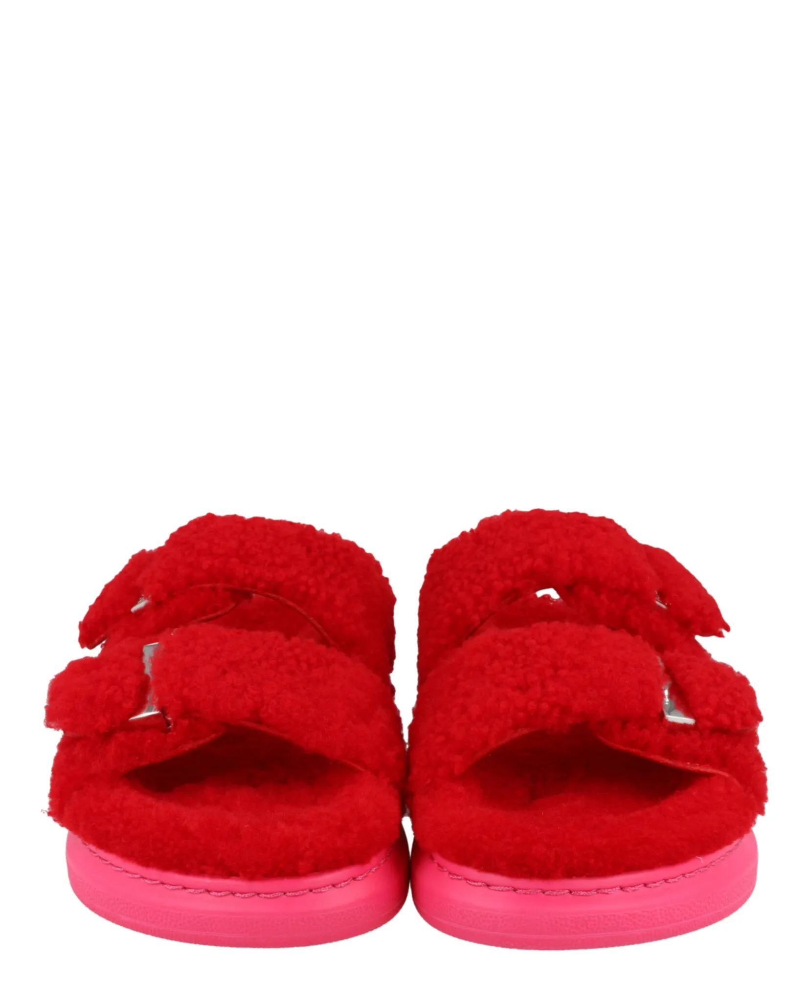 Alexander McQueen Shearling Slide Sandals by Carro Luxury Maison