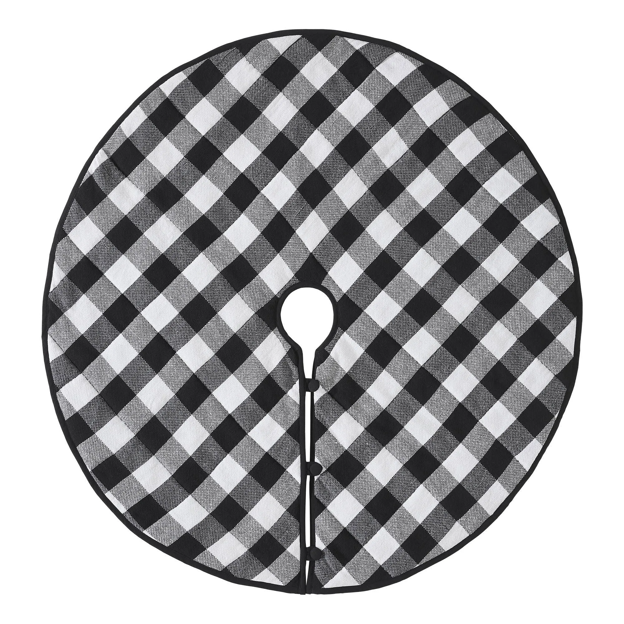 Annie Black Check Tree Skirt 48" VHC Brands