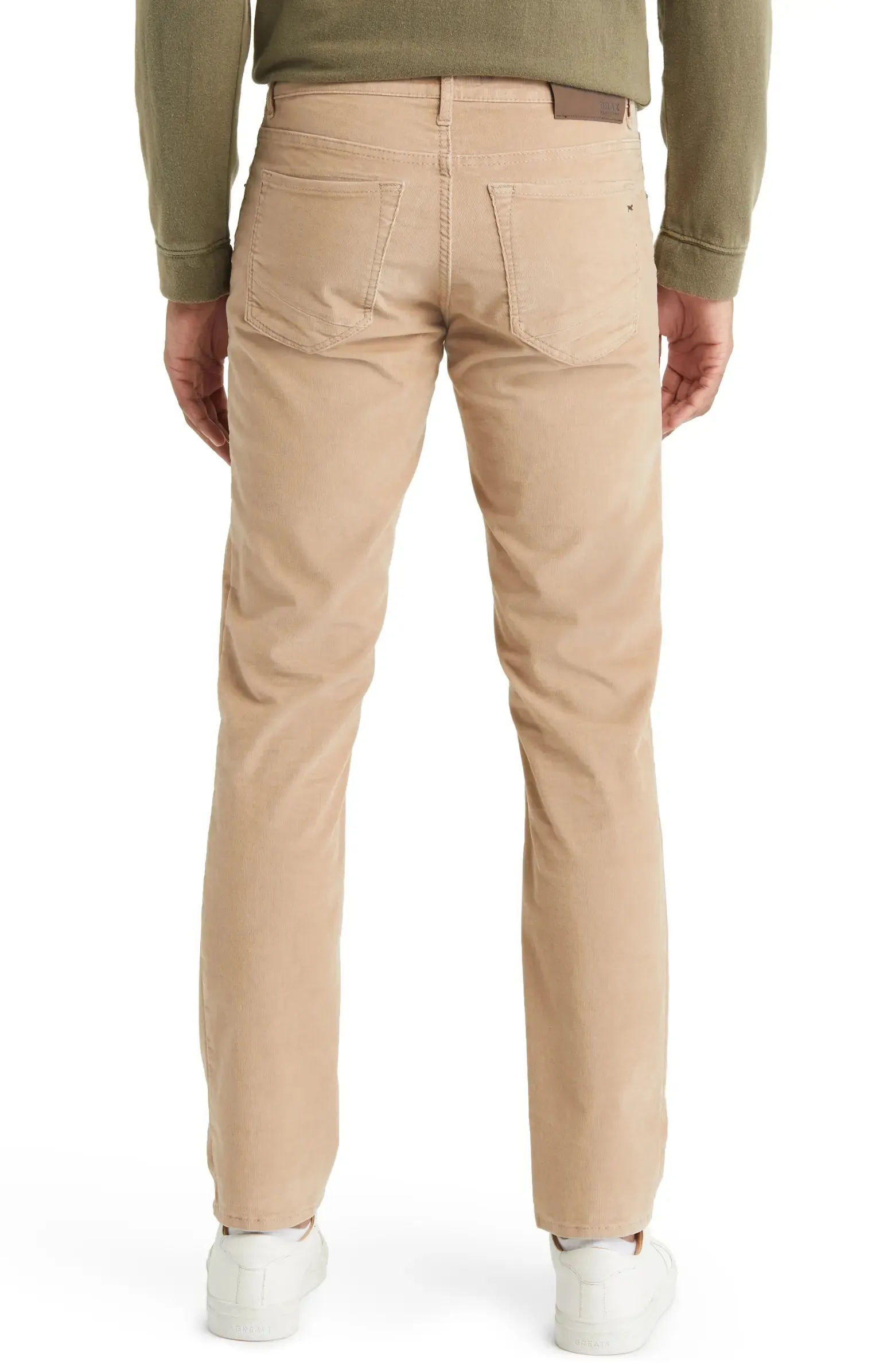 Beige Chuck Five-Pocket Slim Fit Corduroy Pants - Brax