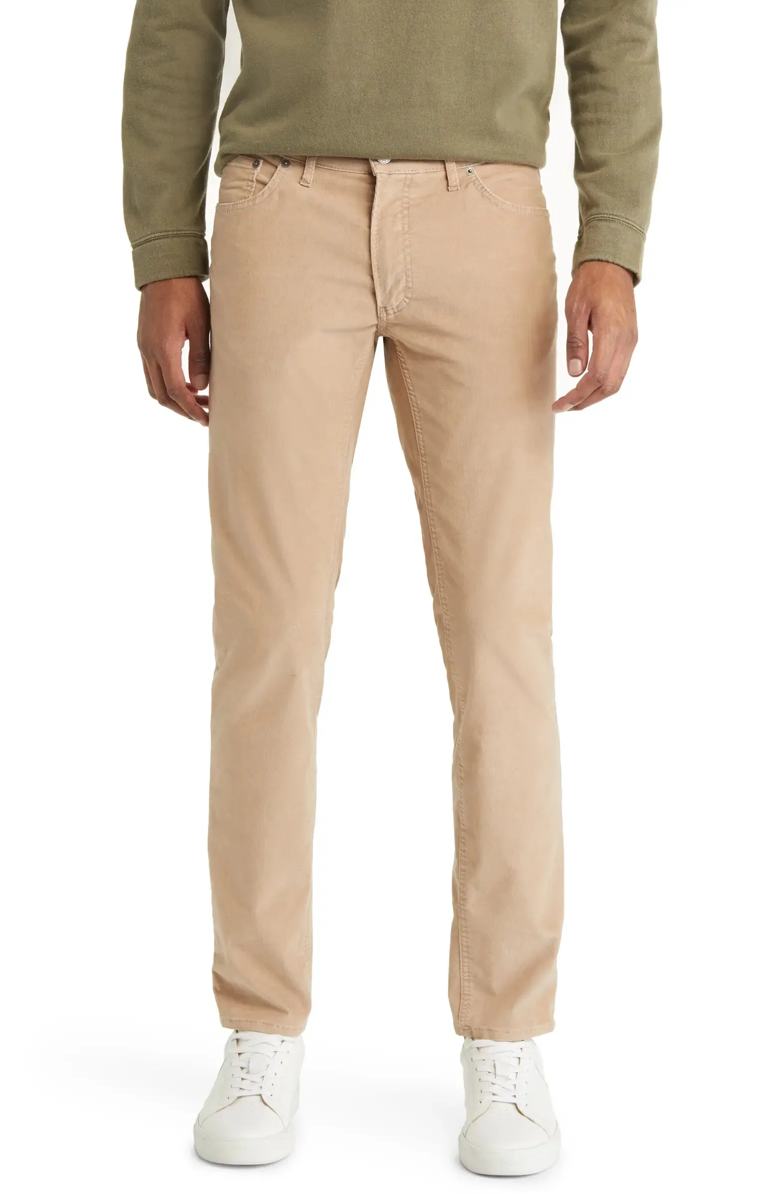 Beige Chuck Five-Pocket Slim Fit Corduroy Pants - Brax