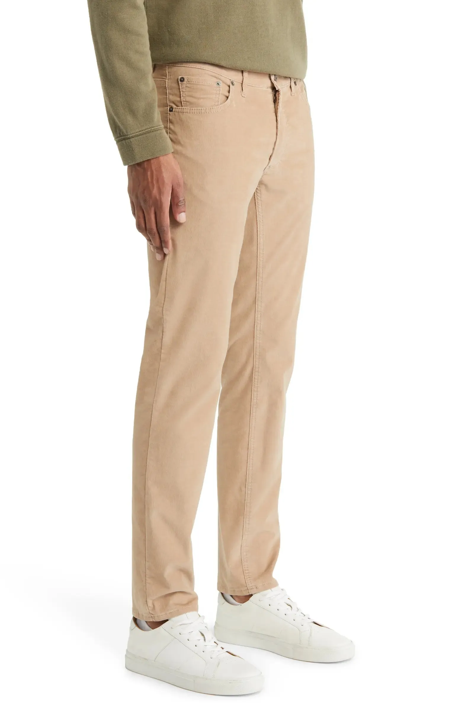 Beige Chuck Five-Pocket Slim Fit Corduroy Pants - Brax