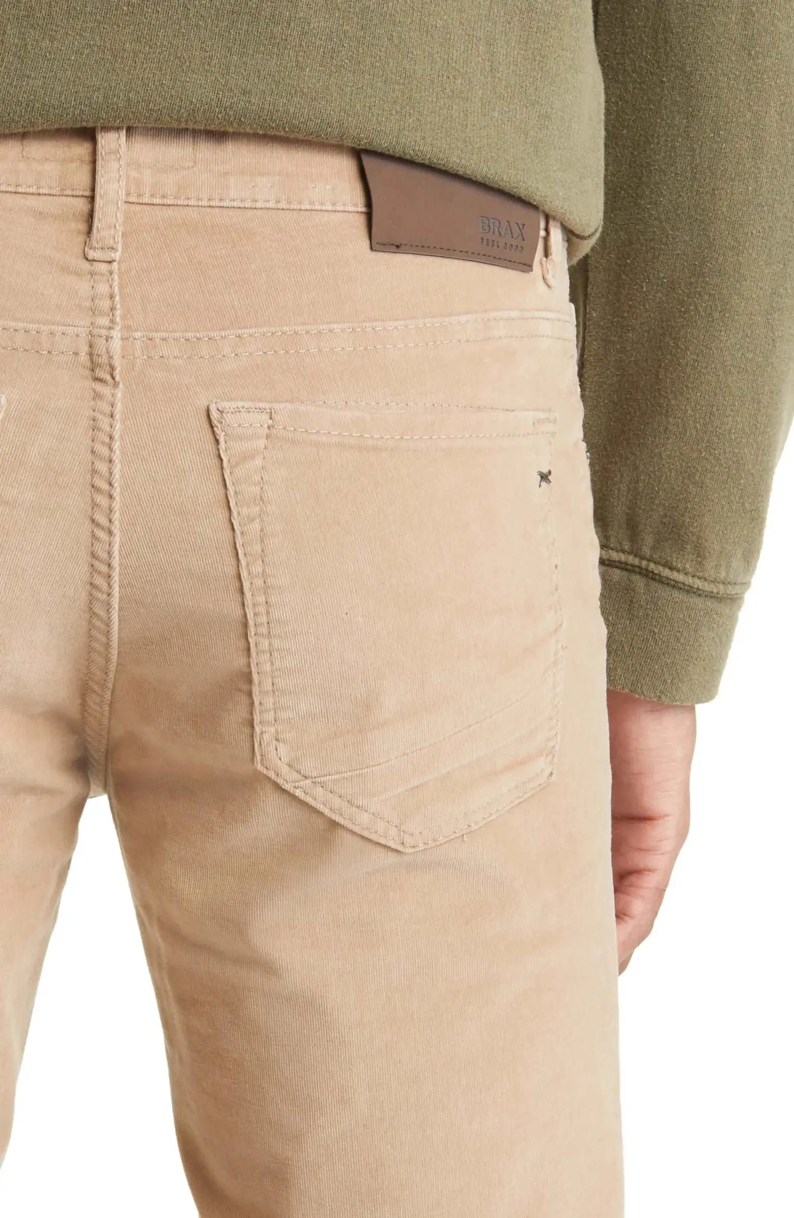 Beige Chuck Five-Pocket Slim Fit Corduroy Pants - Brax