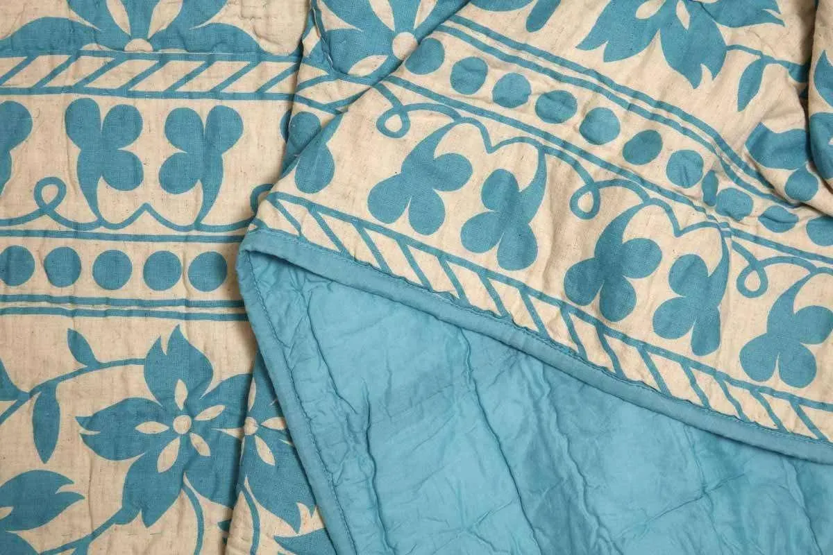 Briar Azure King Quilt 105Wx95L VHC Brands
