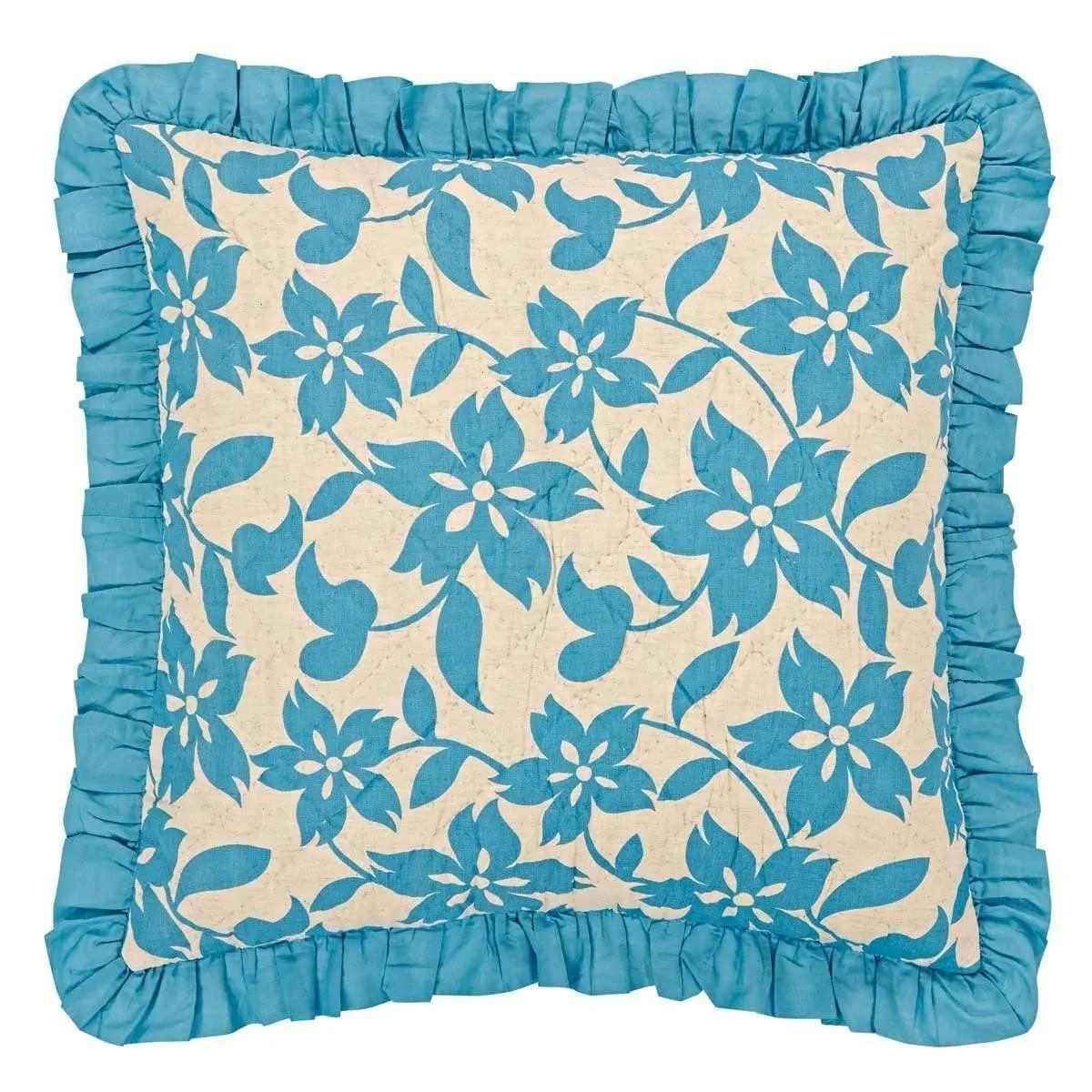 Briar Azure Quilted Euro Sham 26x26 VHC Brands