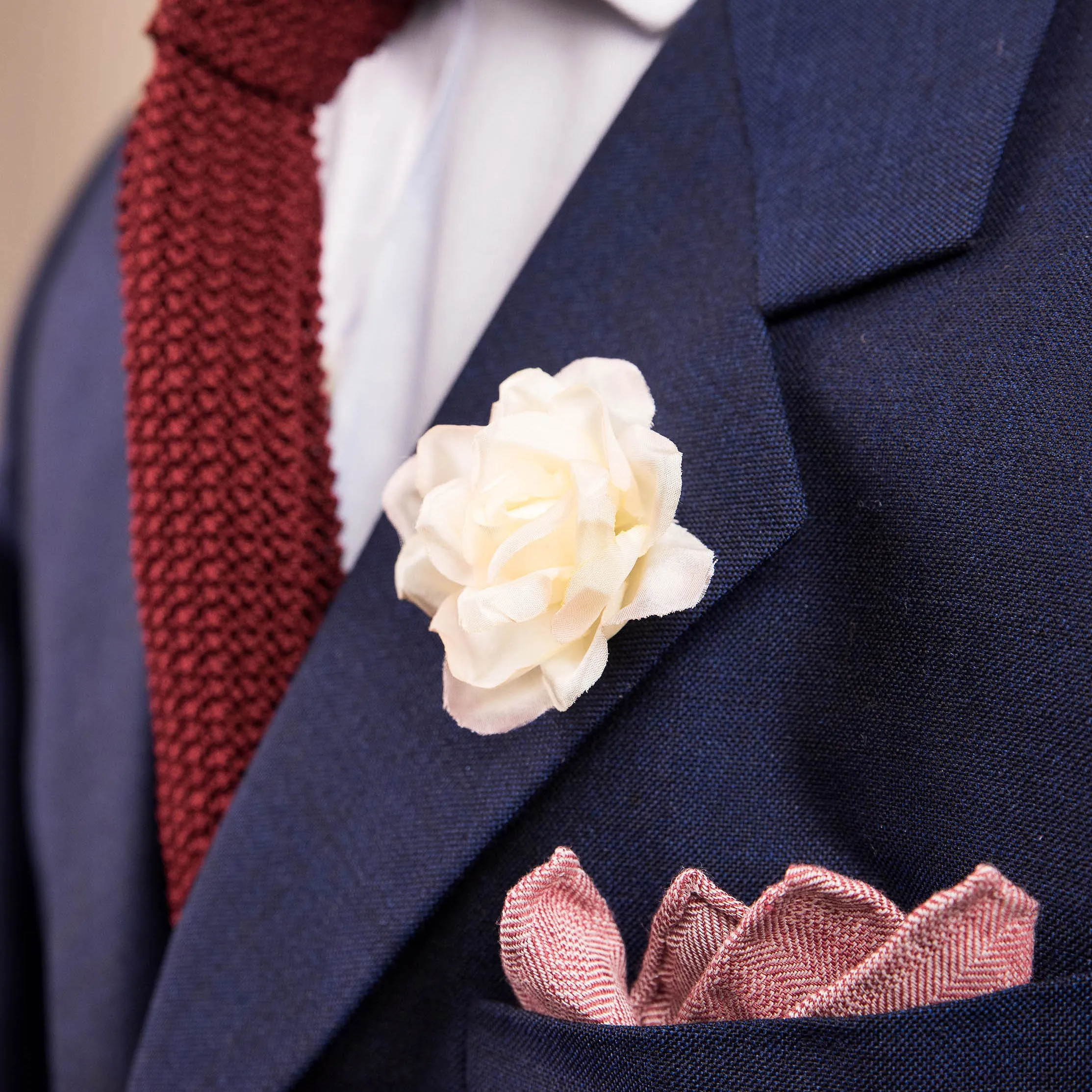 Burgundy Silk Knit Tie