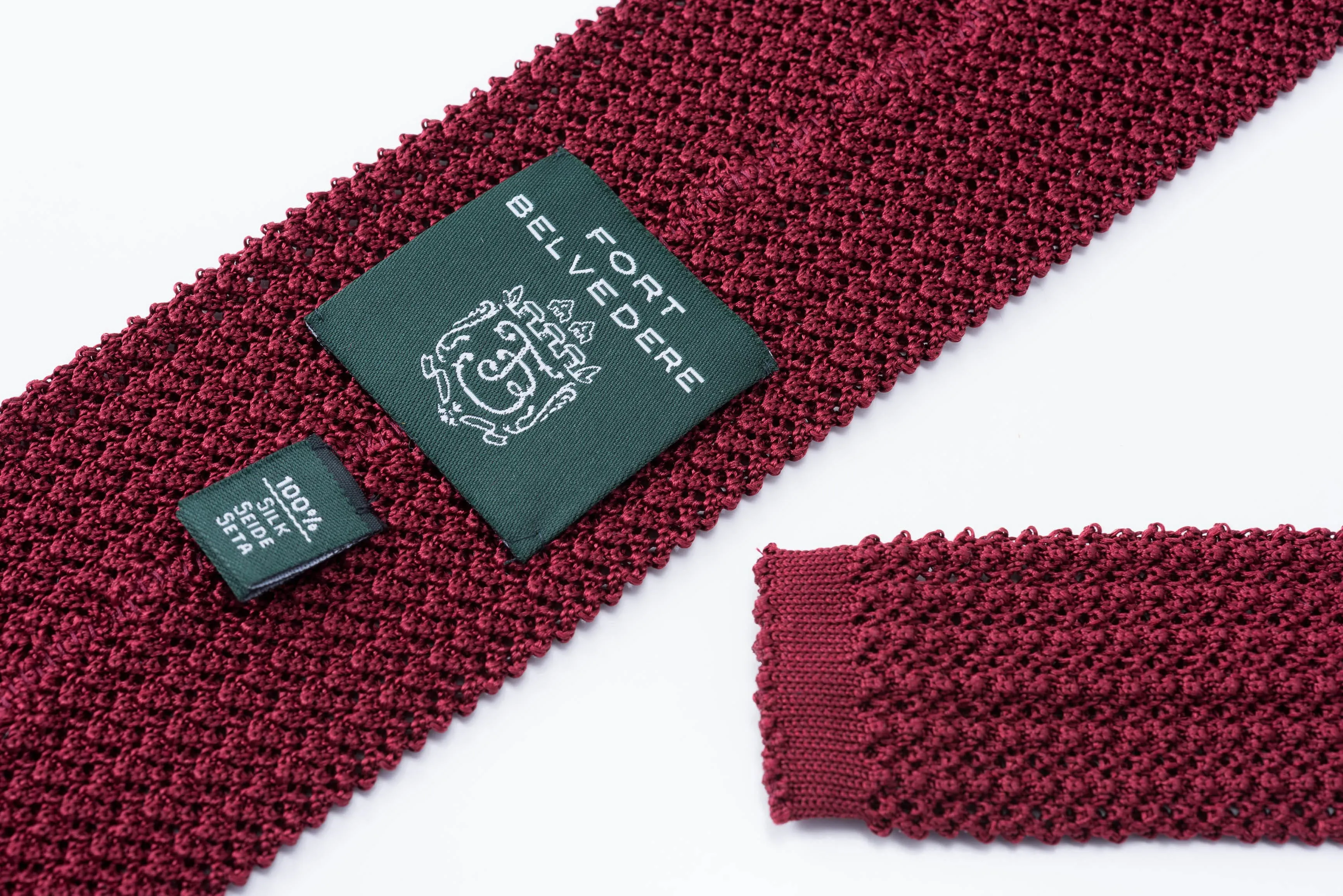 Burgundy Silk Knit Tie