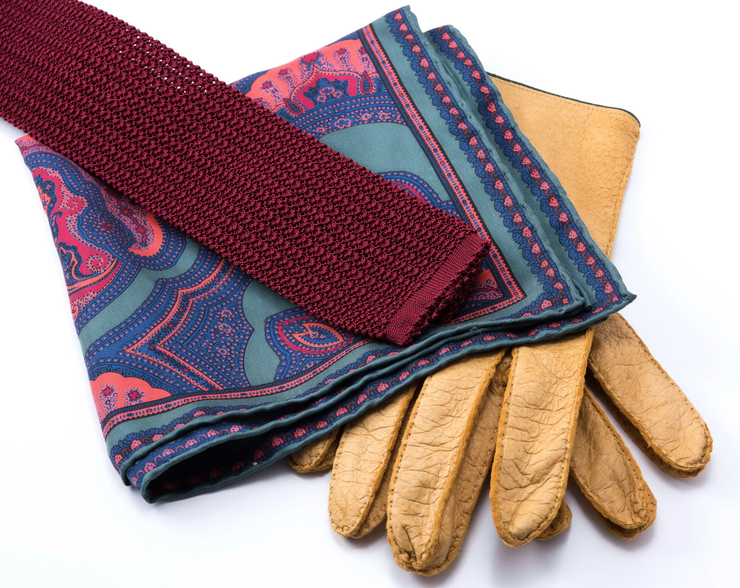 Burgundy Silk Knit Tie