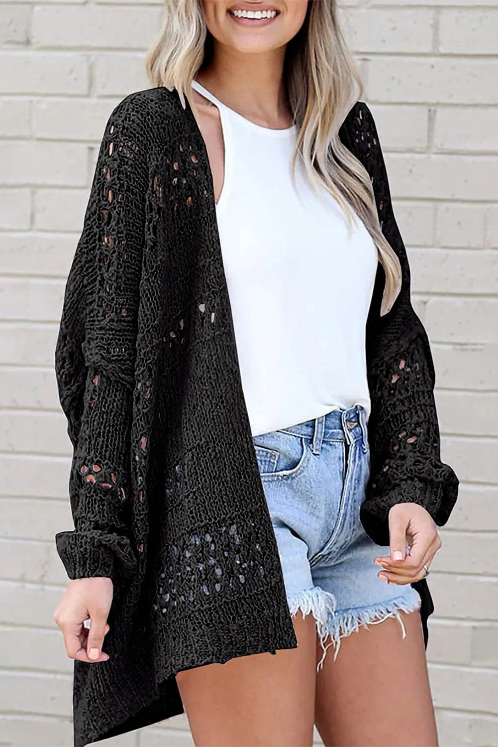 Buttonless Knit Cardigan