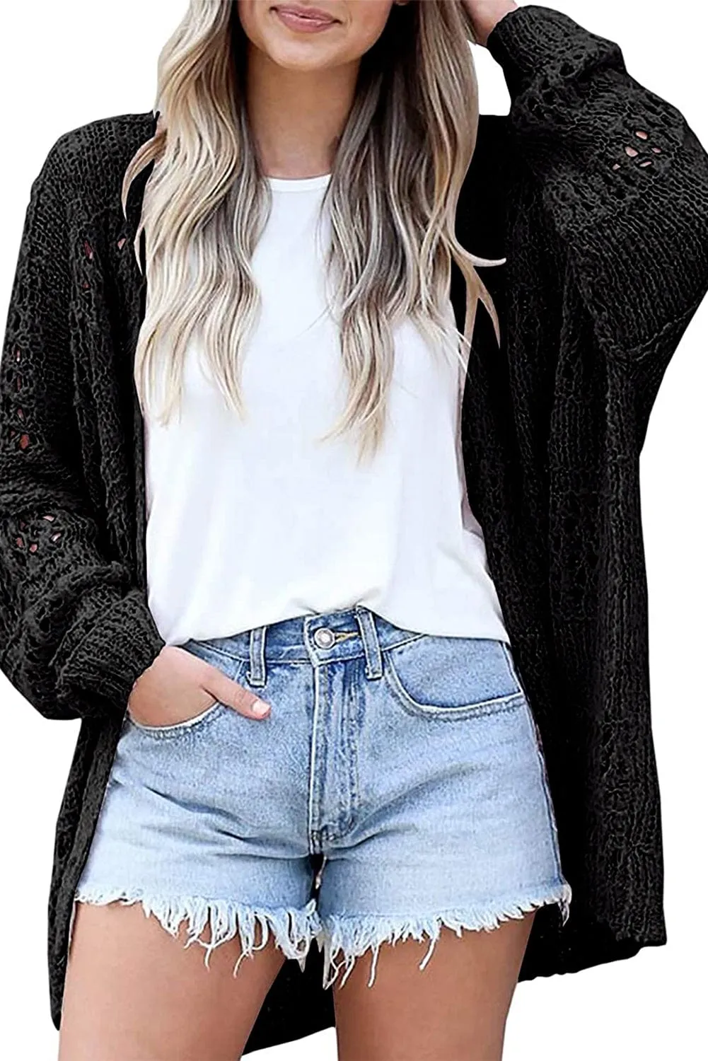 Buttonless Knit Cardigan