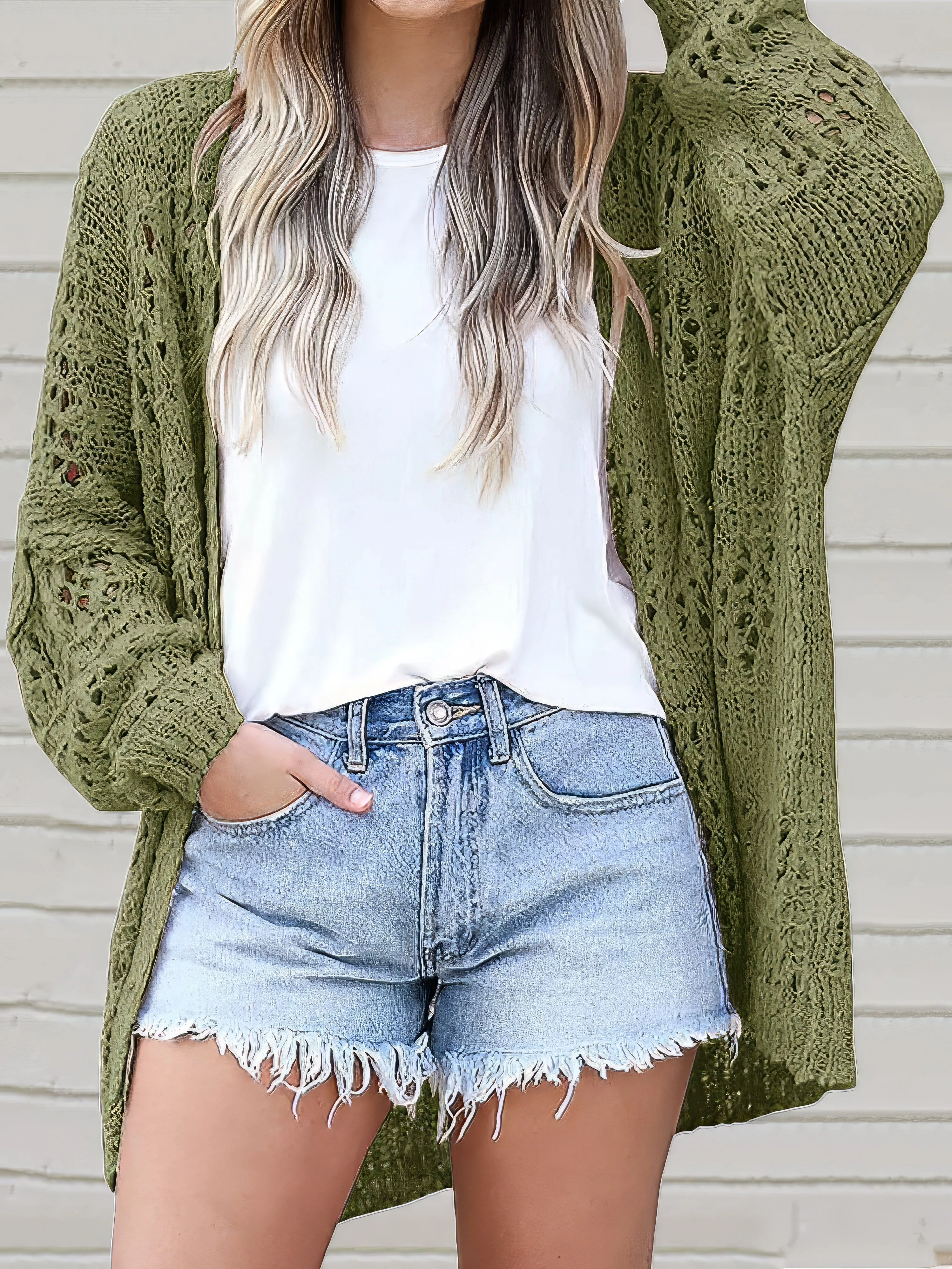 Buttonless Knit Cardigan
