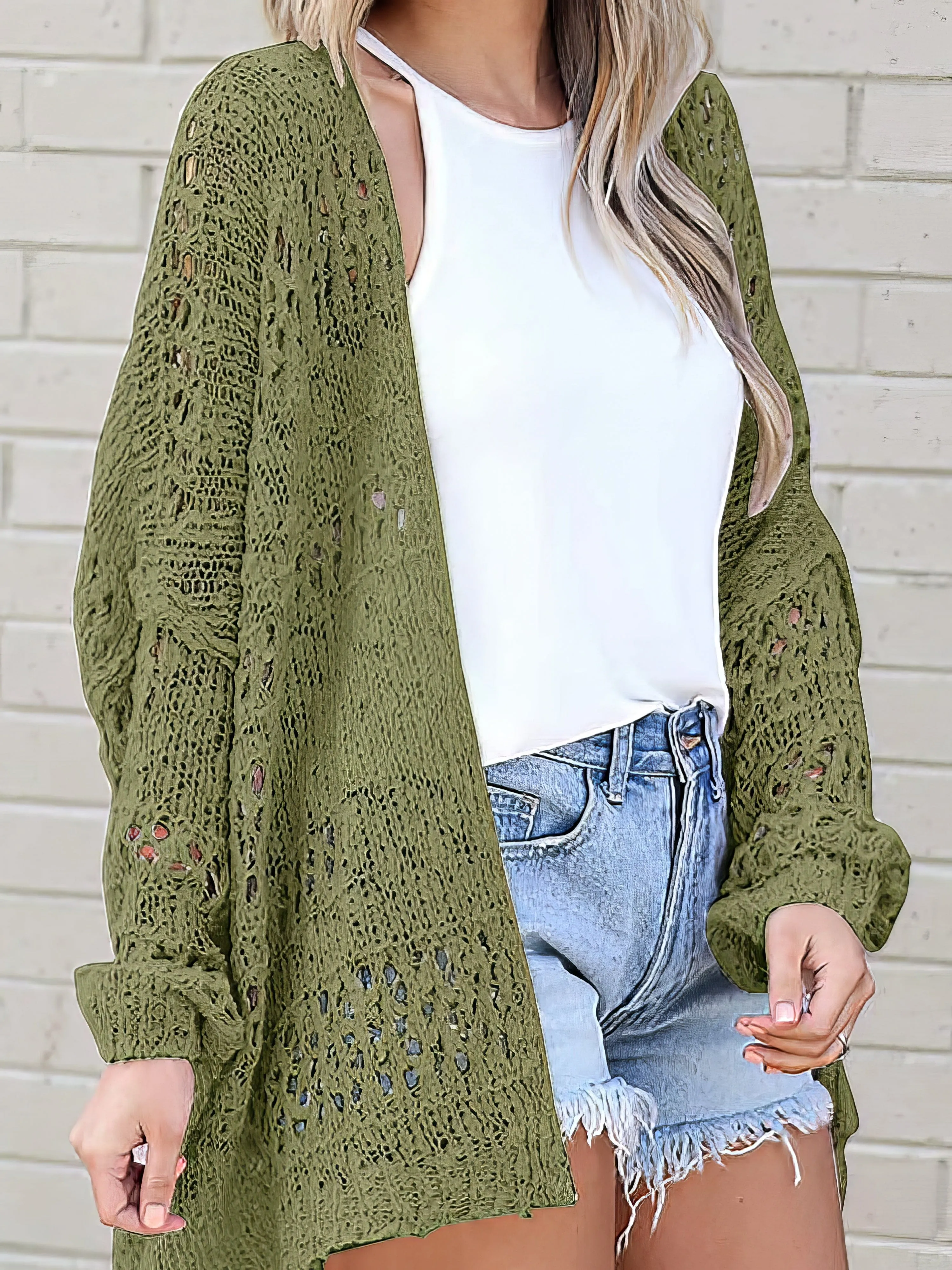 Buttonless Knit Cardigan