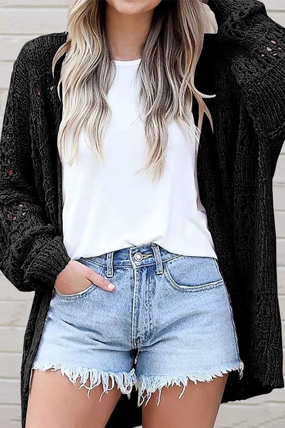 Buttonless Knit Cardigan