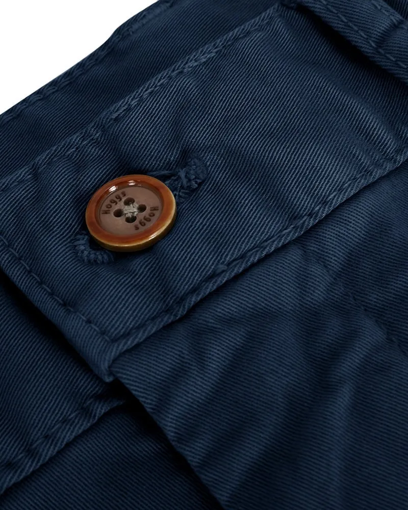 Chino buks, marineblå m. stretch