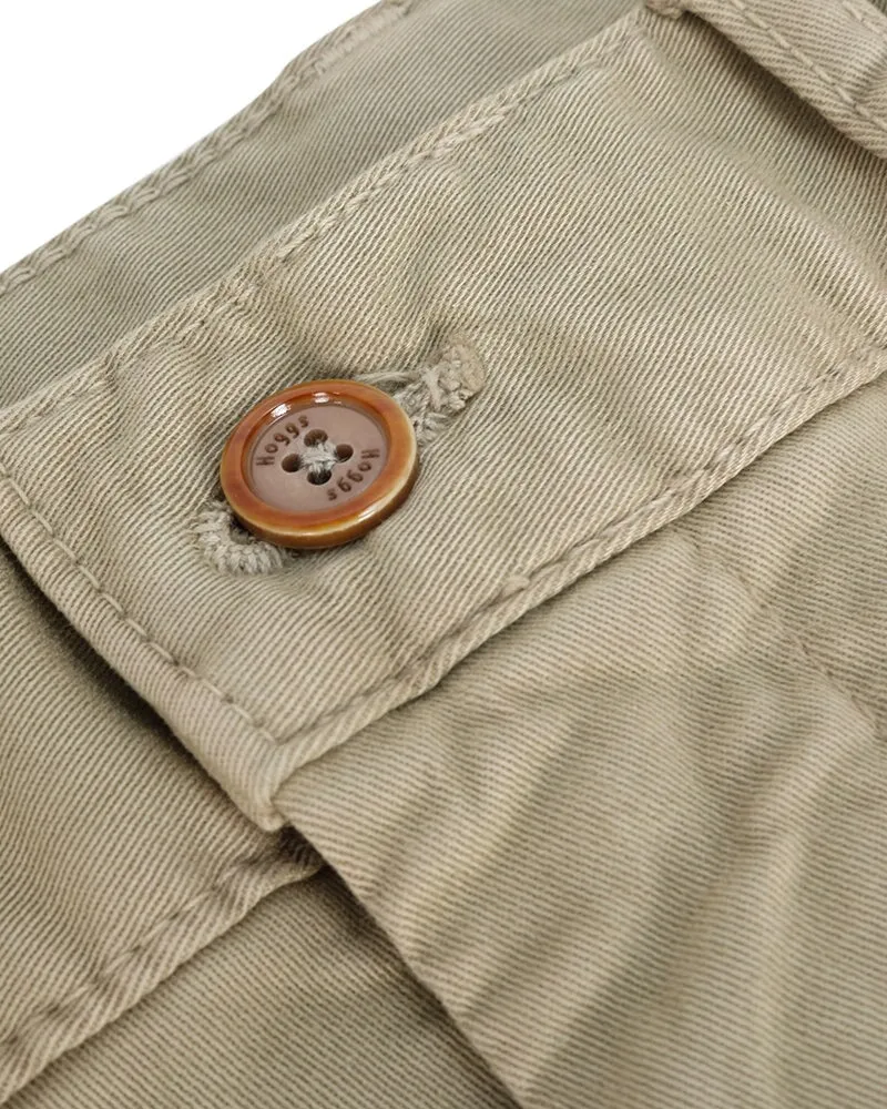 Chino buks, sandfarvet m. stretch