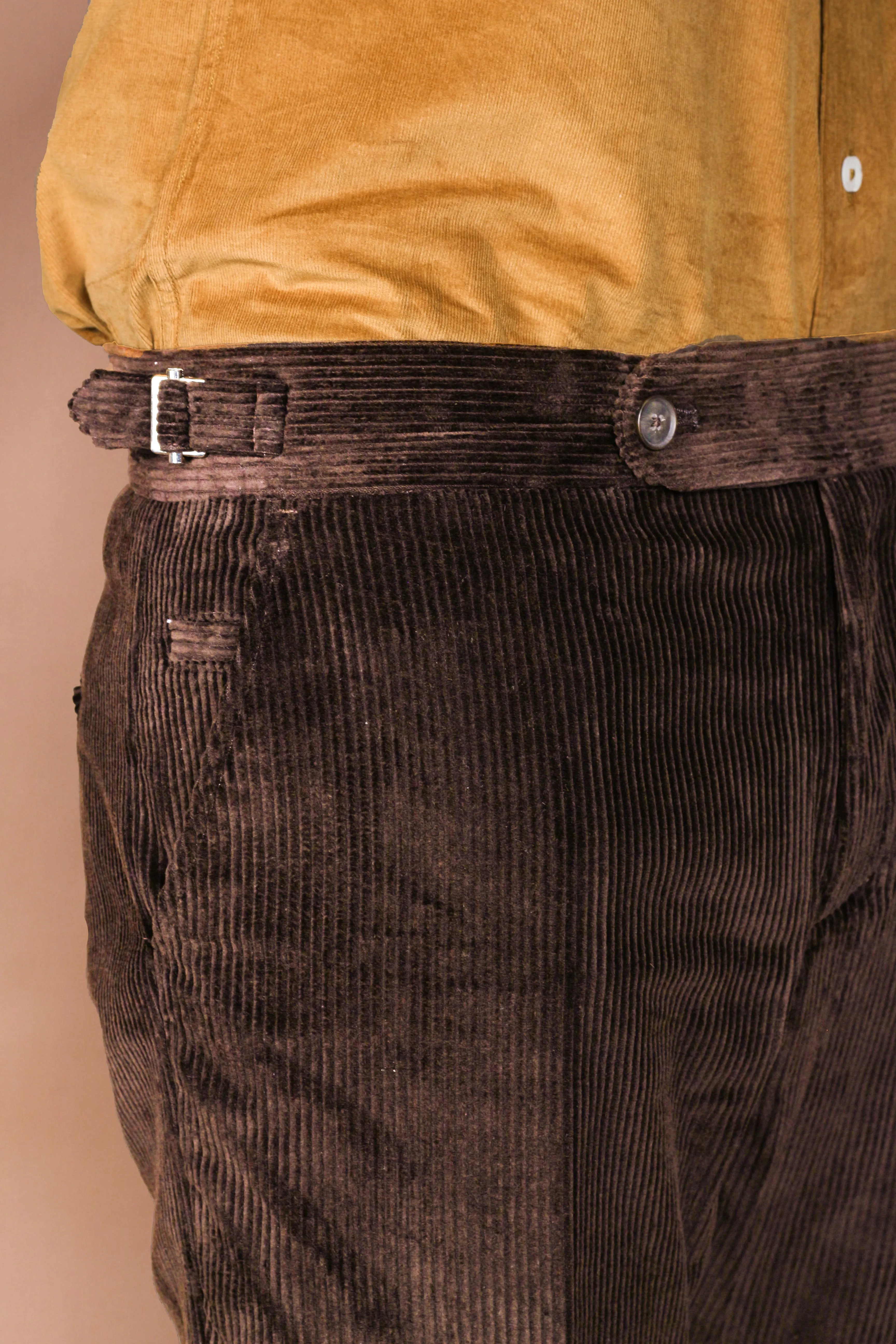 Chocolate Brown Wide Wale Corduroy Trousers