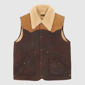Double RL Two Tone Dalton Shearling Vest