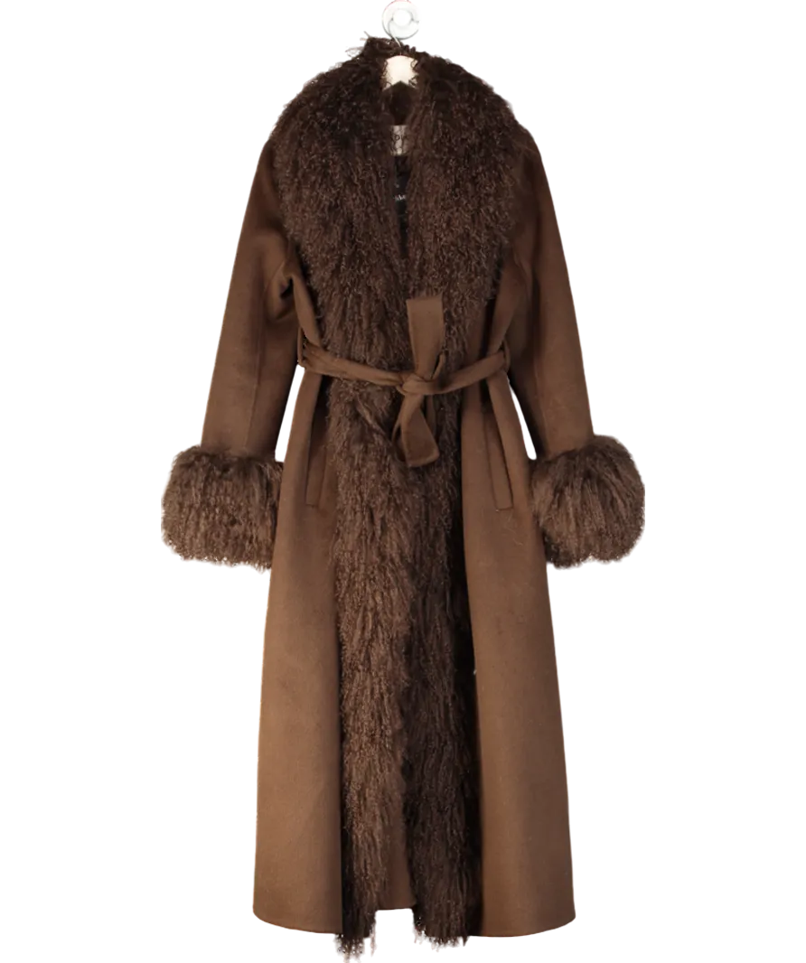 DUCIE London Brown Lola Mongolian Jacket UK S