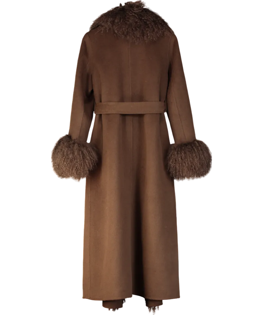 DUCIE London Brown Lola Mongolian Jacket UK S