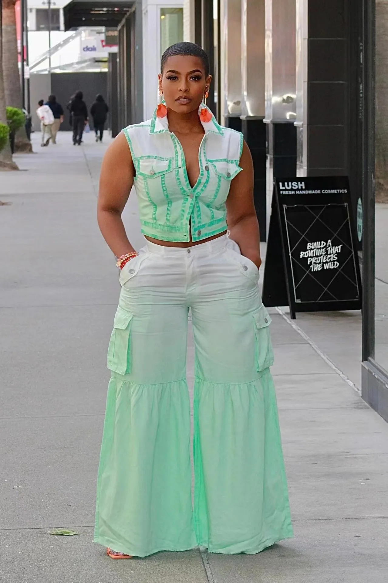 Elegant Wide Leg Flare Pants Fashion  Birthday Summer Two 2 Piece Set Outfit Party Club Night Tracksuit