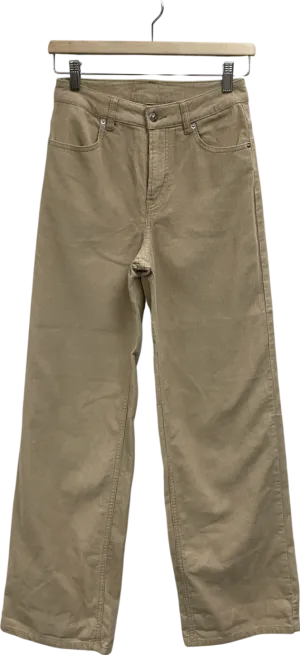 H&M Beige Corduroy Trousers UK 4