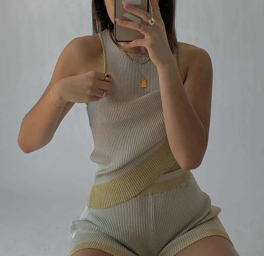 KittenAlarm - Mila Knitted Shorts Set