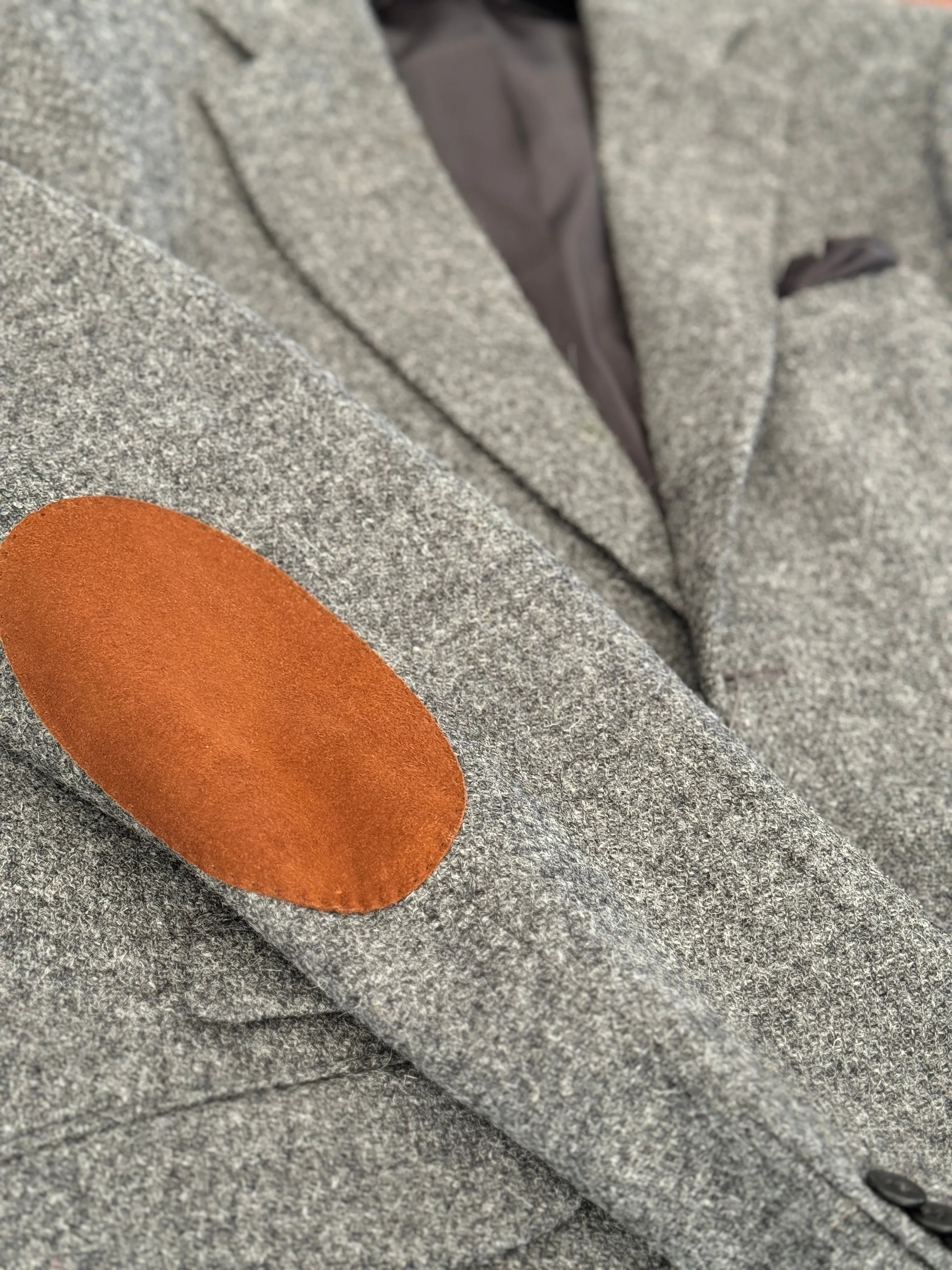 London tweed blazer, Harris Tweed, antracitgrå melange