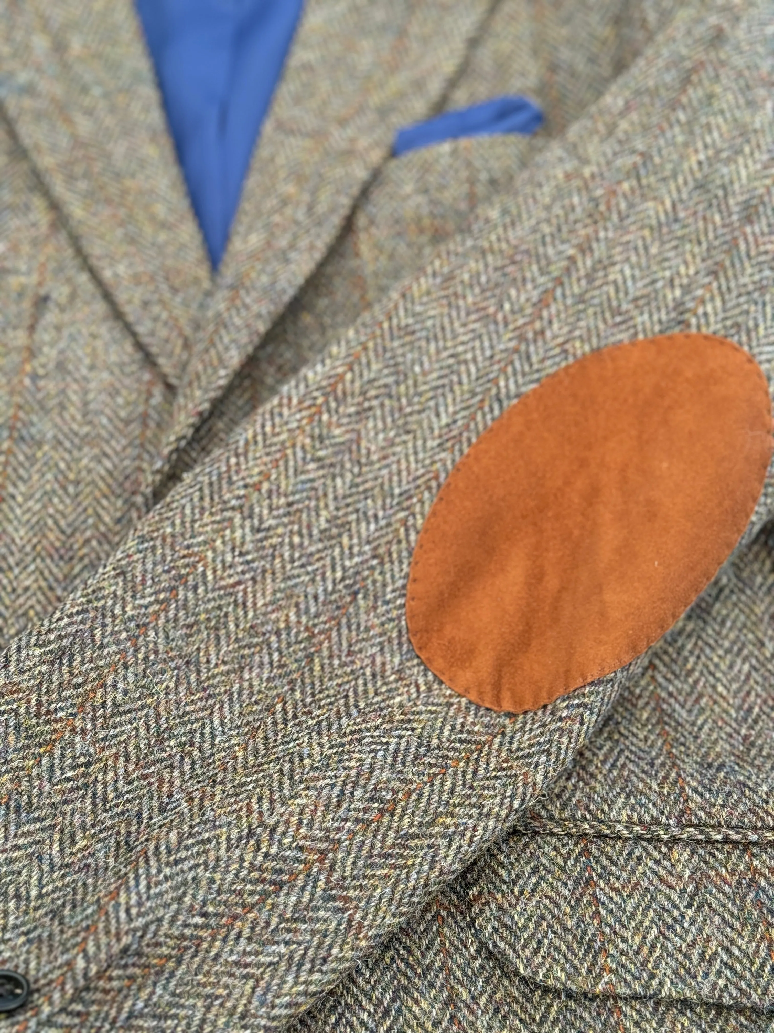 London tweed blazer, Harris Tweed, evergreen sildebensmønster