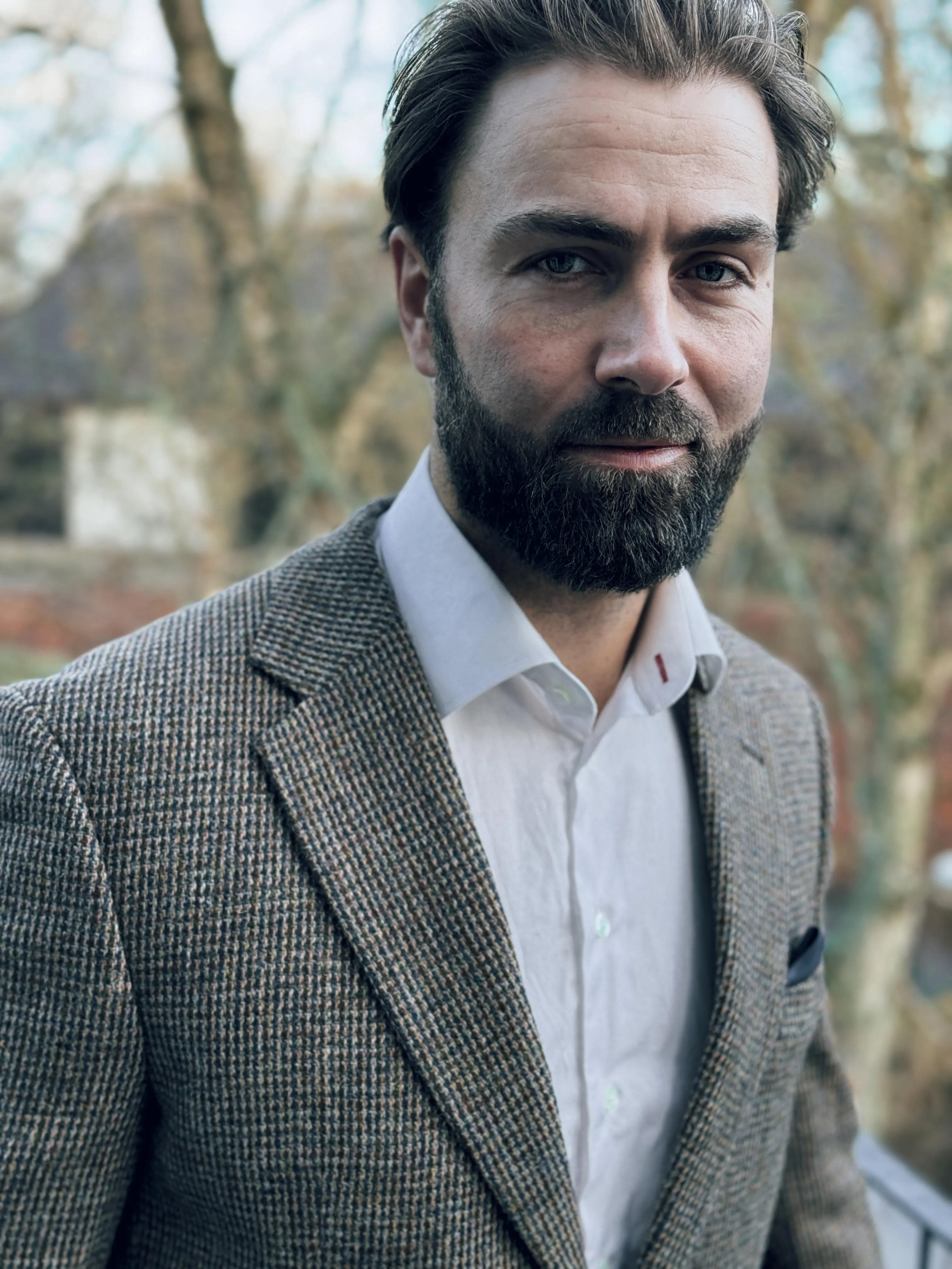 London tweed blazer, Harris Tweed, multi houndstooth