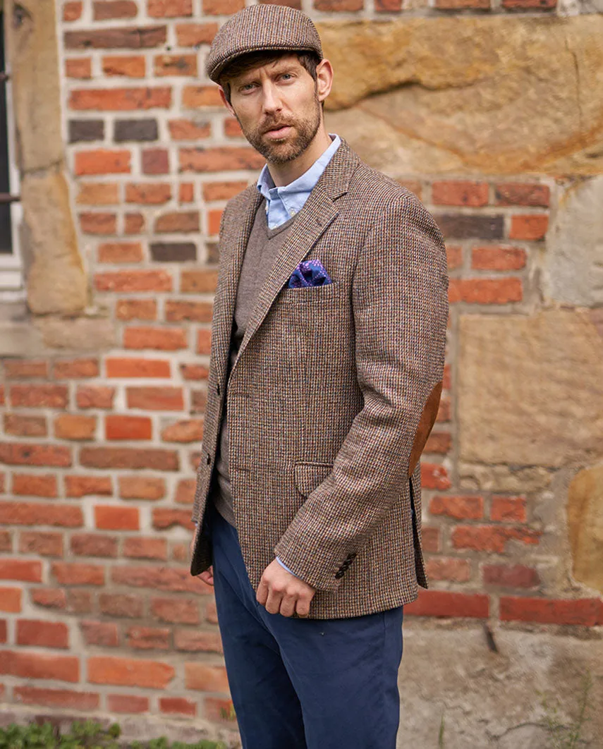 London tweed blazer, Harris Tweed, multi houndstooth