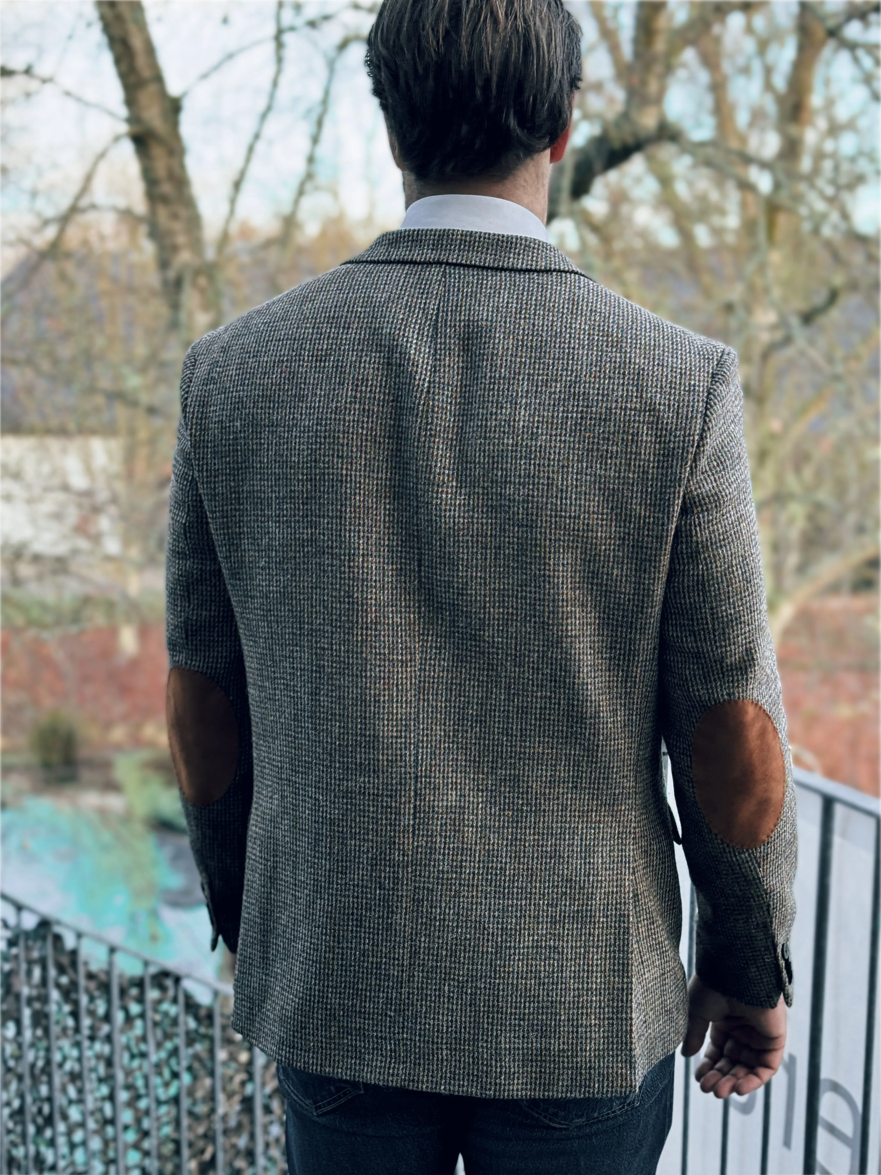 London tweed blazer, Harris Tweed, multi houndstooth