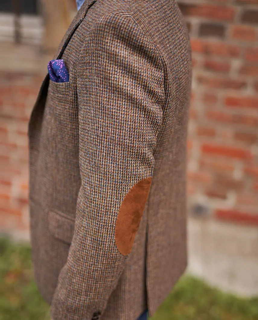 London tweed blazer, Harris Tweed, multi houndstooth
