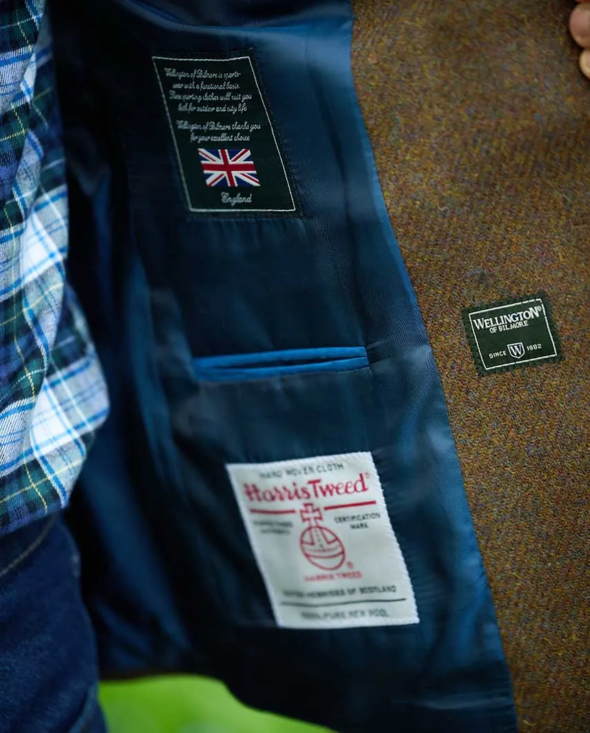 London tweed blazer, Harris Tweed, tweed shadow melange