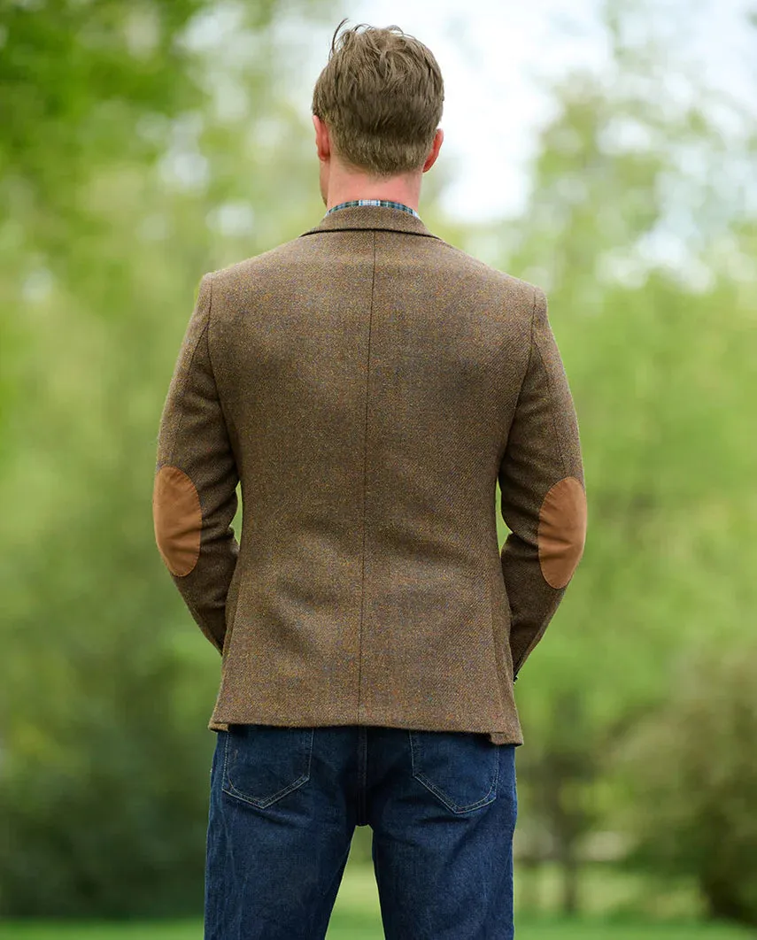 London tweed blazer, Harris Tweed, tweed shadow melange