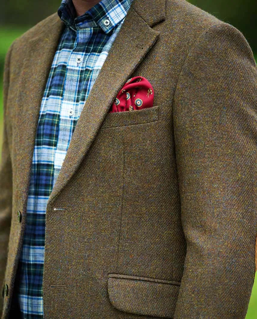 London tweed blazer, Harris Tweed, tweed shadow melange