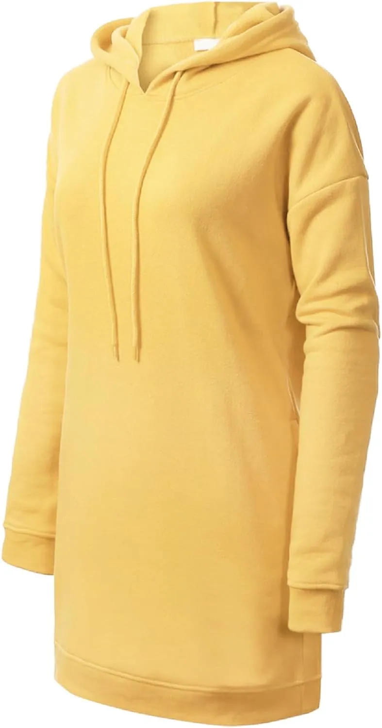 MixMatchy Women's Casual Long Sleeve Fleece Hoodie Fall Sweatshirts Hooded Pullover Tunic