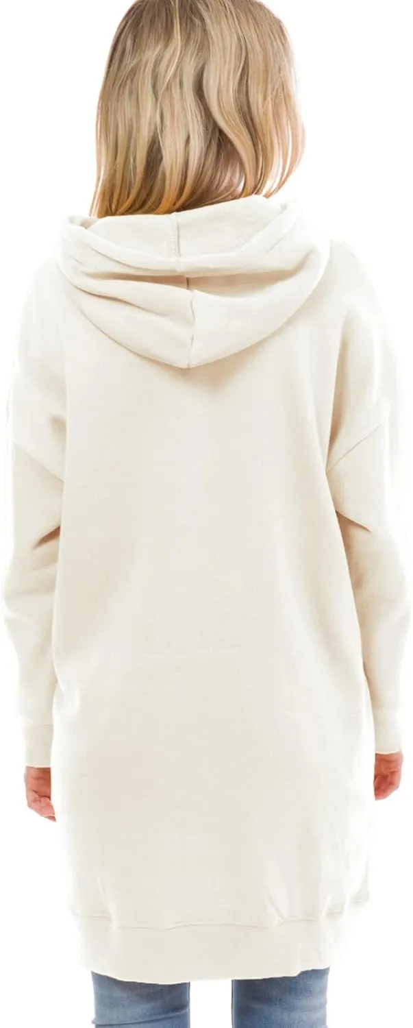 MixMatchy Women's Casual Long Sleeve Fleece Hoodie Fall Sweatshirts Hooded Pullover Tunic
