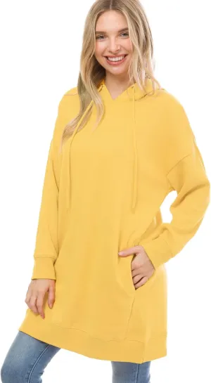 MixMatchy Women's Casual Long Sleeve Fleece Hoodie Fall Sweatshirts Hooded Pullover Tunic
