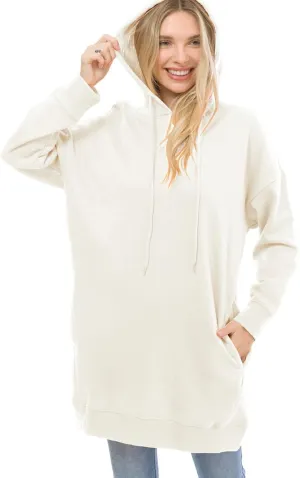 MixMatchy Women's Casual Long Sleeve Fleece Hoodie Fall Sweatshirts Hooded Pullover Tunic