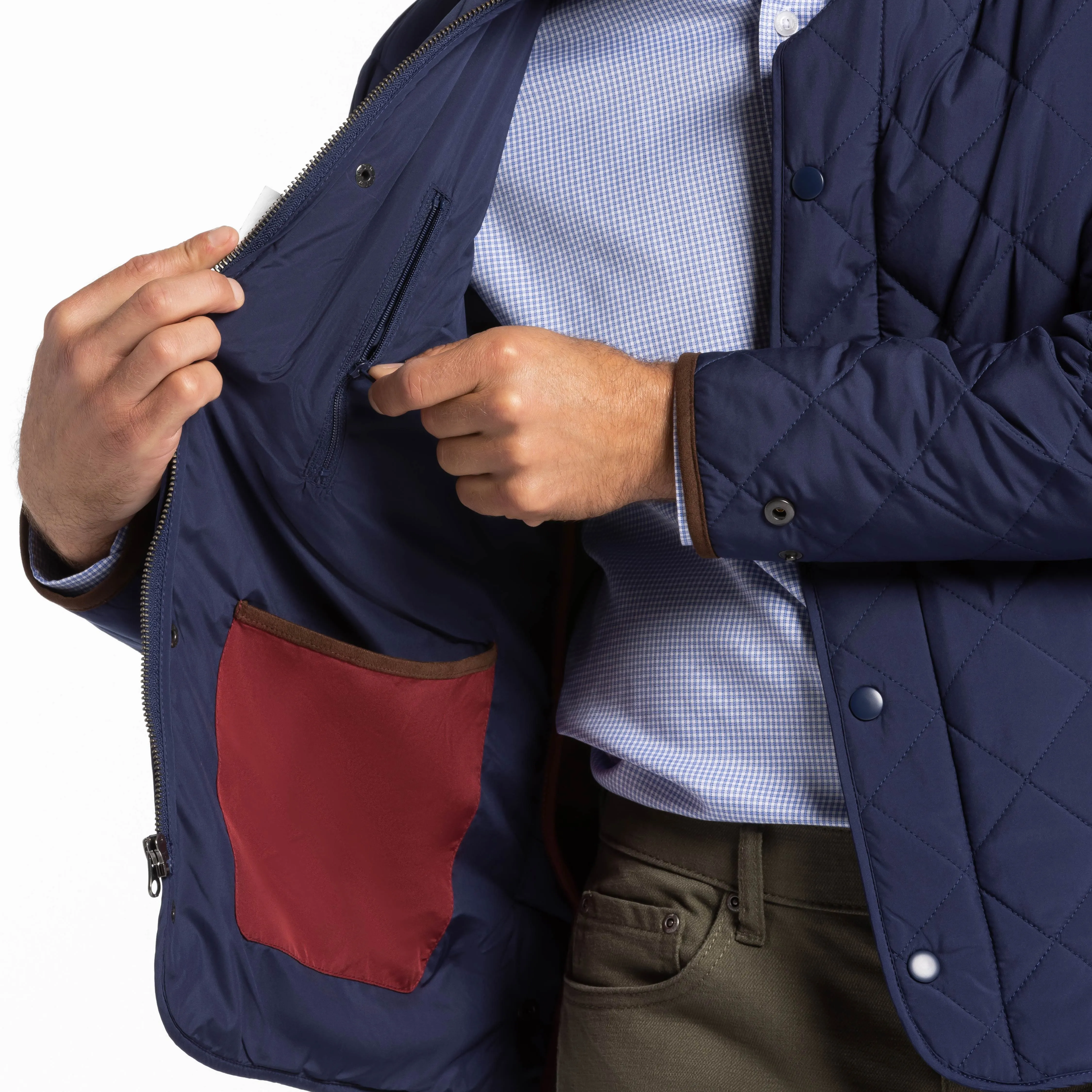 Navy Quilted Jacket