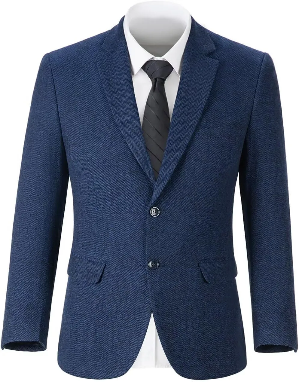 Retro Herringbone Mens Suit Jackets Tweed Slim Fit Sport Coats Prom Business Blazer Casual Men Tux Jacket Wedding Blazers