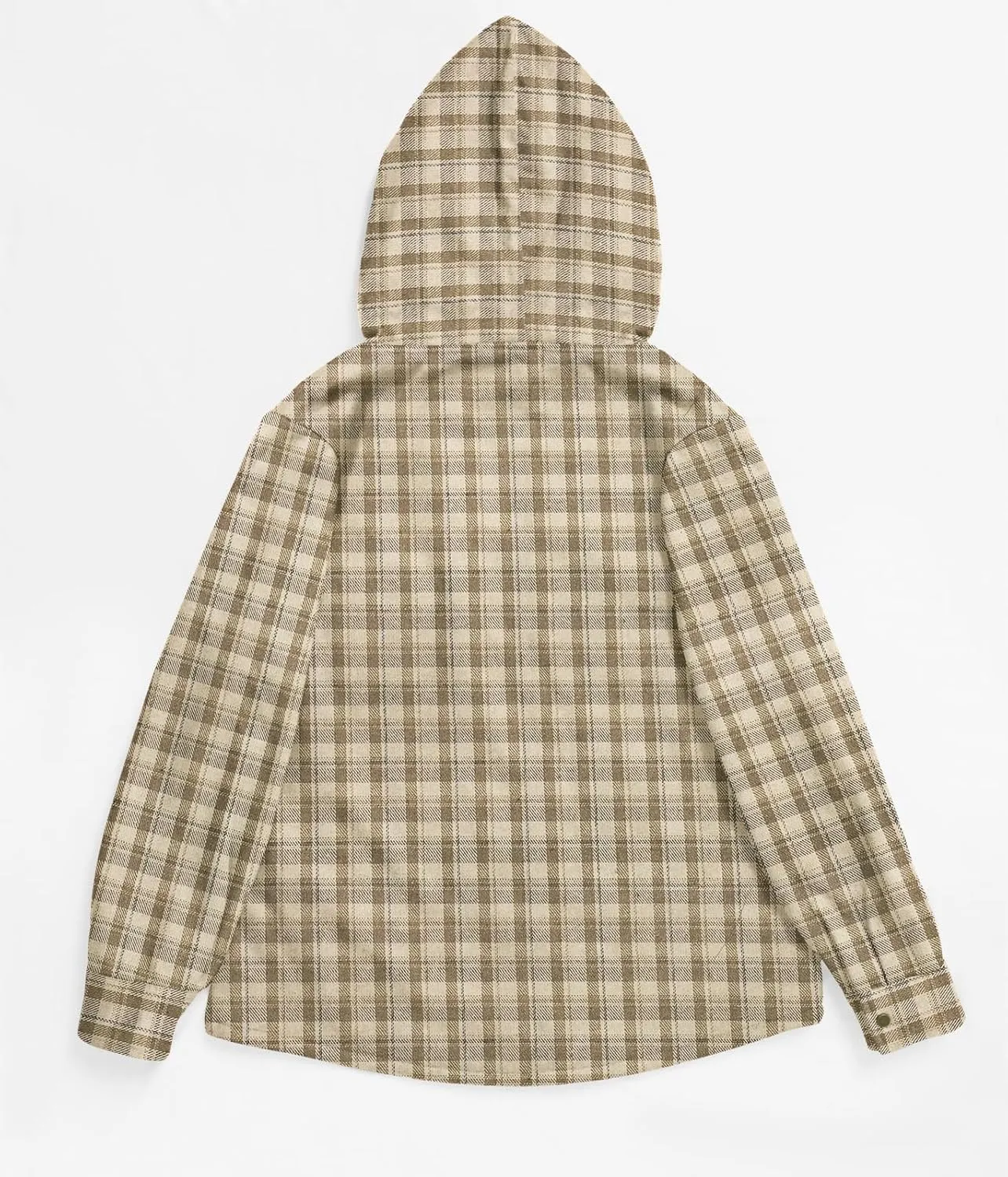 [Updated with Pockets] Womens Plaid Fleece Jacket Long Sleeve Button Down Hooded Jackets Warm Coat for Winter Fall